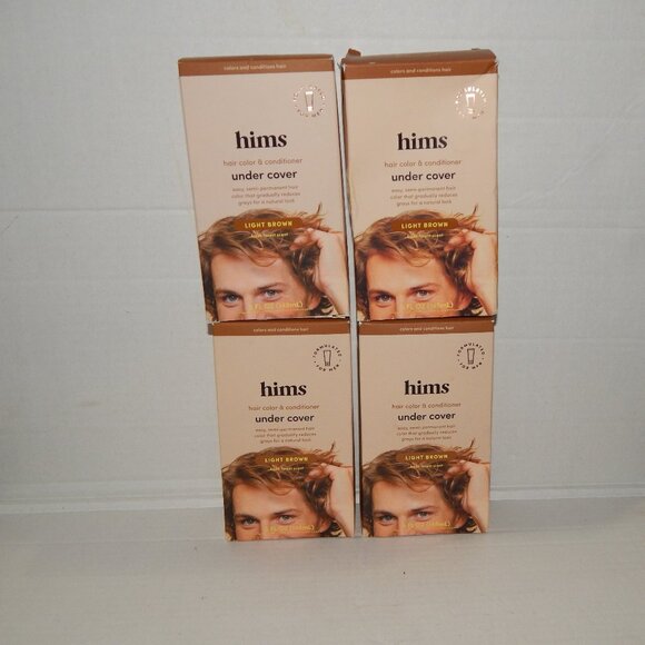 4 Hims Light Brown Under Cover Hair Color & Conditioner Treatments Fresh Forest - Picture 1 of 3